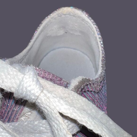 Little Kid Converse CTAS Space Star Ox Silver Glitter Sparkle SNEAKERS Size 13.5 - Picture 4 of 7